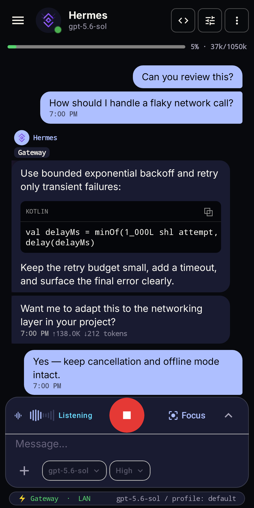 Hermes-Relay conversation voice controls in chat
